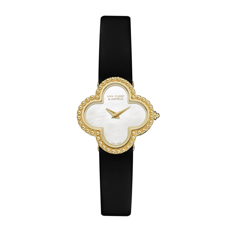 Photo of Alhambra Yellow Gold Mother of Pearl Dial 26mm