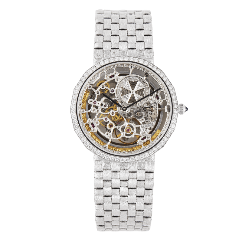 Photo of Patrimony Squelette White Gold Diamond Skeleton Dial 34mm