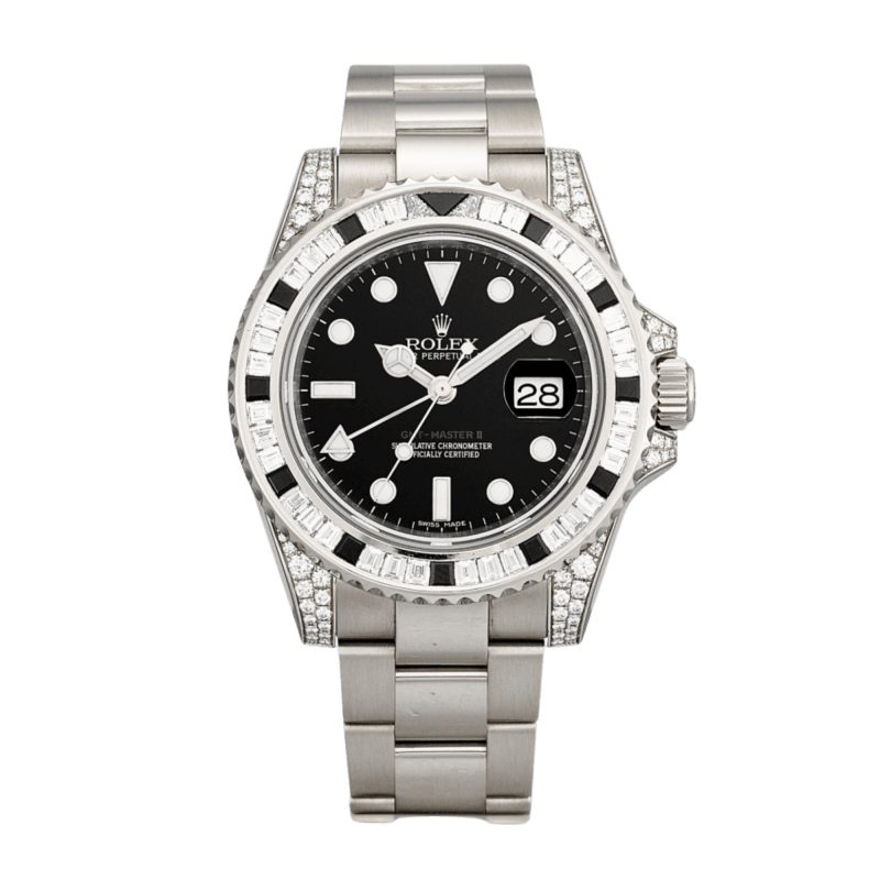 Photo of GMT-Master Ii White Gold Diamond Black Dial 40mm