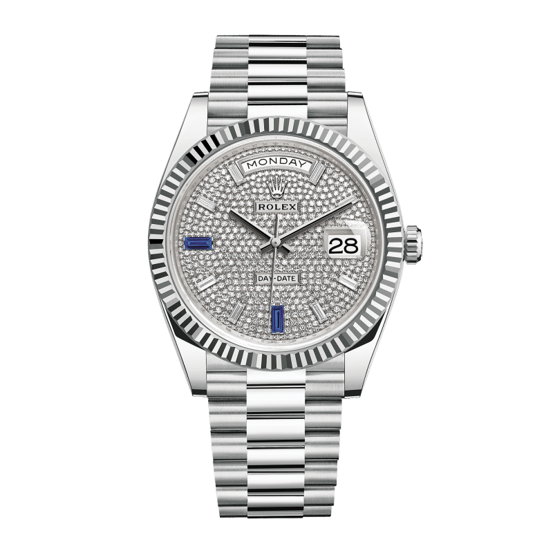 Photo of Day-Date Platinum Pave Dial 40mm