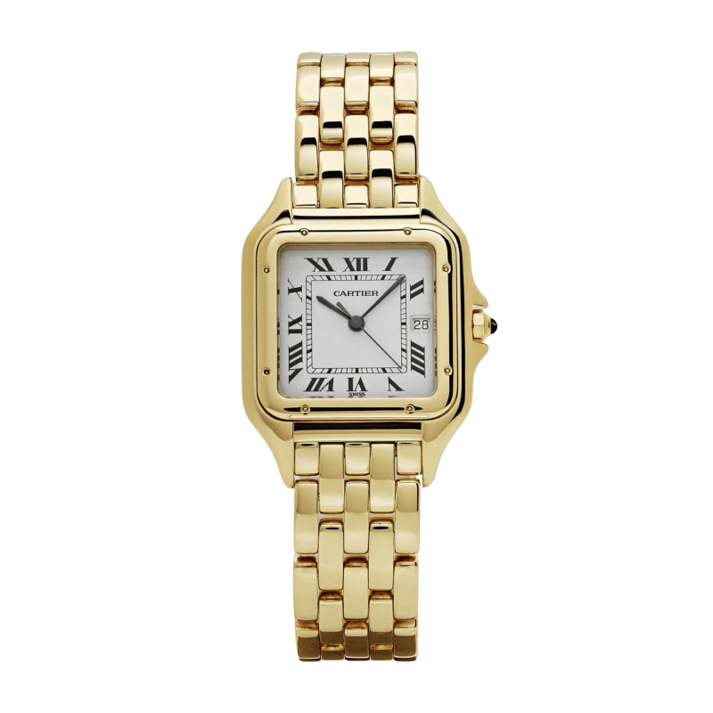 Photo of Vintage Panthère de Cartier Yellow Gold White Dial 27mm