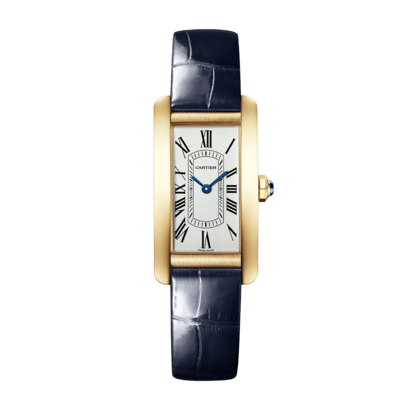 Photo of Tank Americaine Yellow Gold Silver Dial 35mm