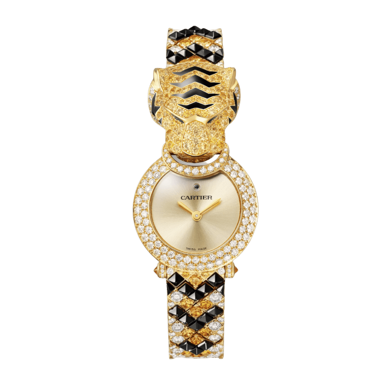 Cartier Animalière White Gold Diamond & Emerald Silver Dial 23mm