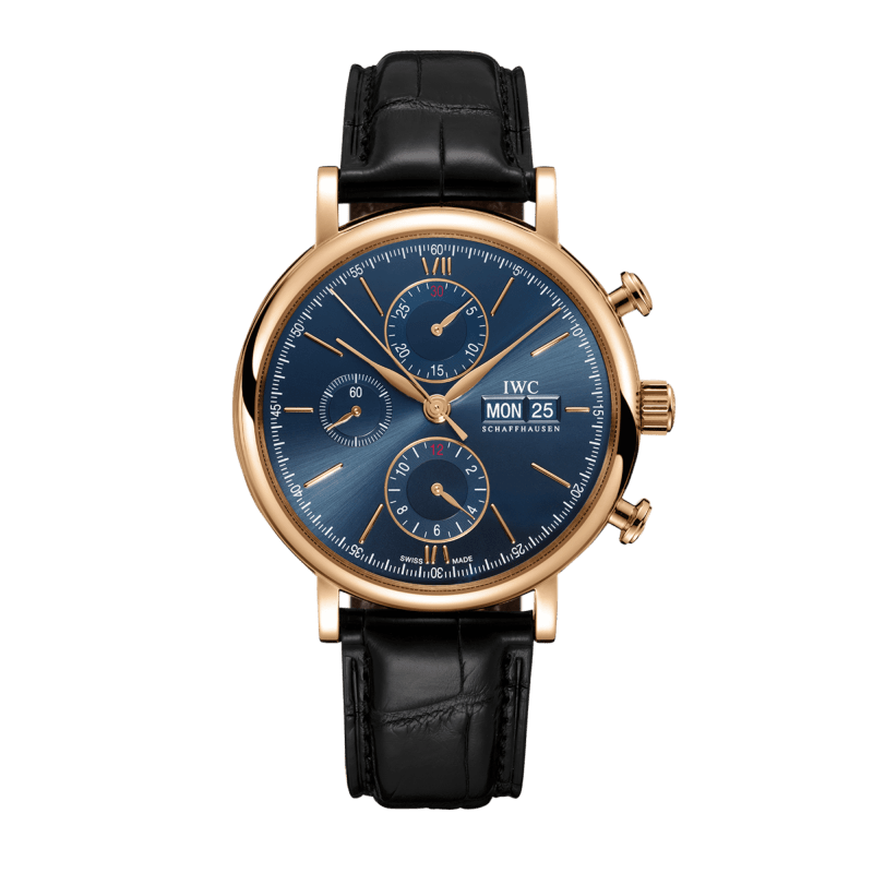 Photo of Portofino Chronograph Rose Gold Blue Dial 42mm
