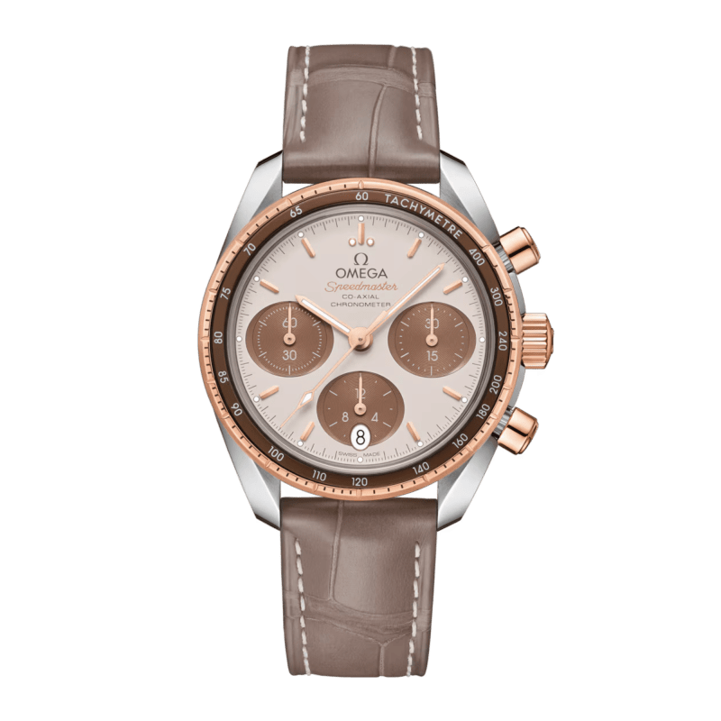 Photo of Speedmaster Rose Gold & Steel Silver Dial 38mm