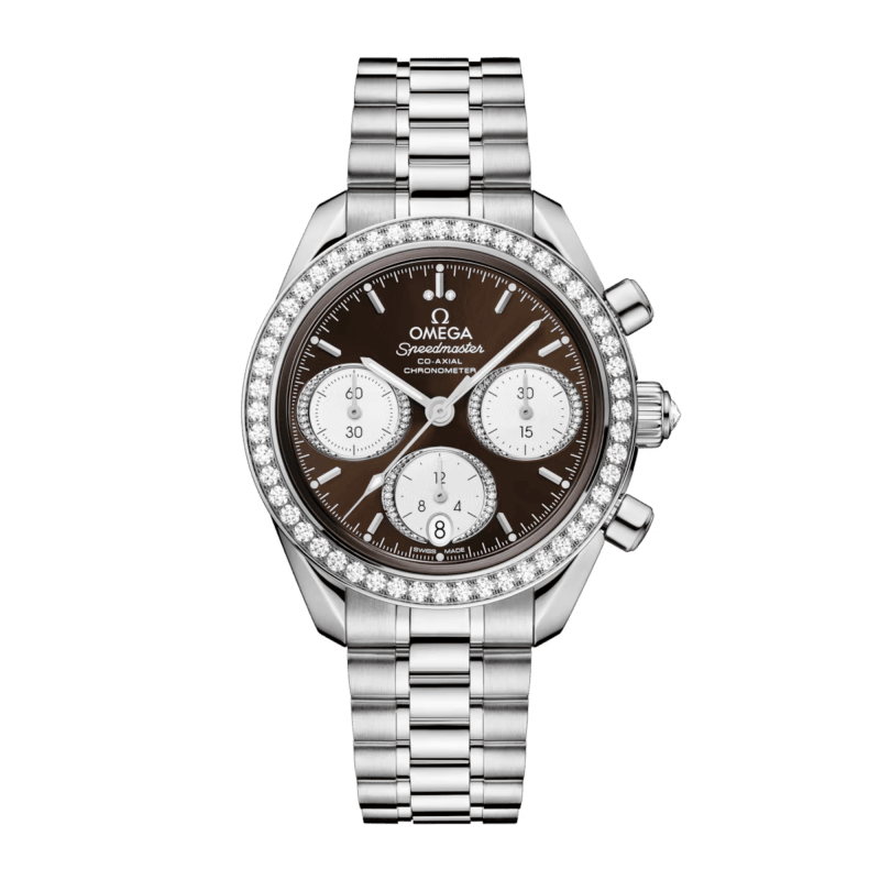 Photo of Speedmaster Date Steel Diamond Brown Dial 38mm