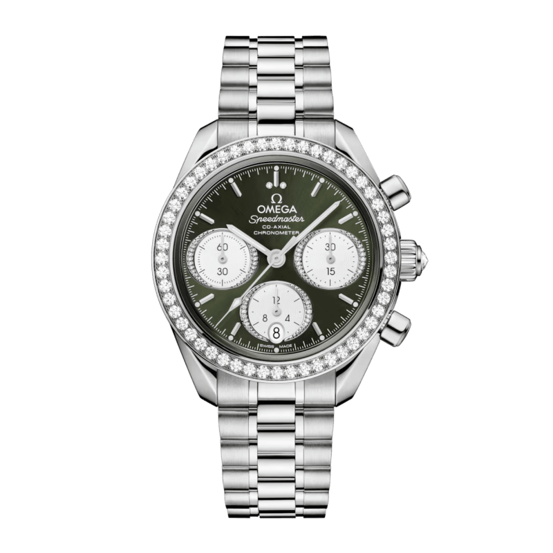 Photo of Speedmaster Date Steel Diamond Green Dial 38mm