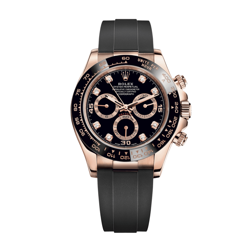 Photo of Daytona Rose Gold Oysterflex Black Dial 40mm