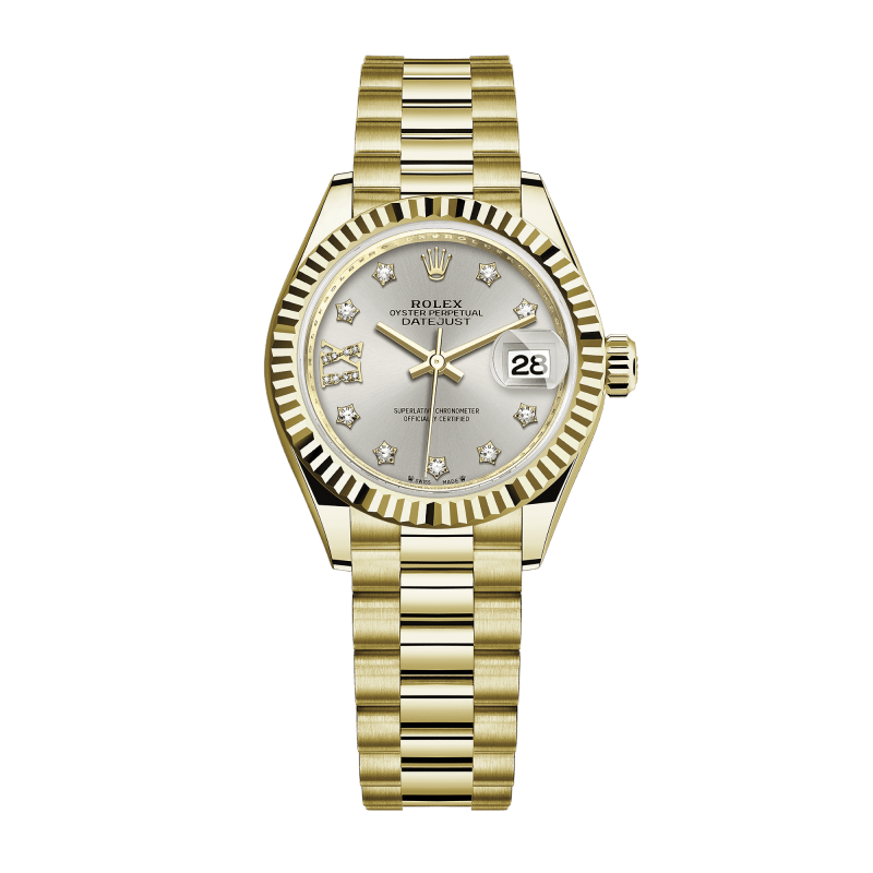 Rolex Lady-Datejust Yellow Gold & Steel Jubilee Silver Dial 28mm
