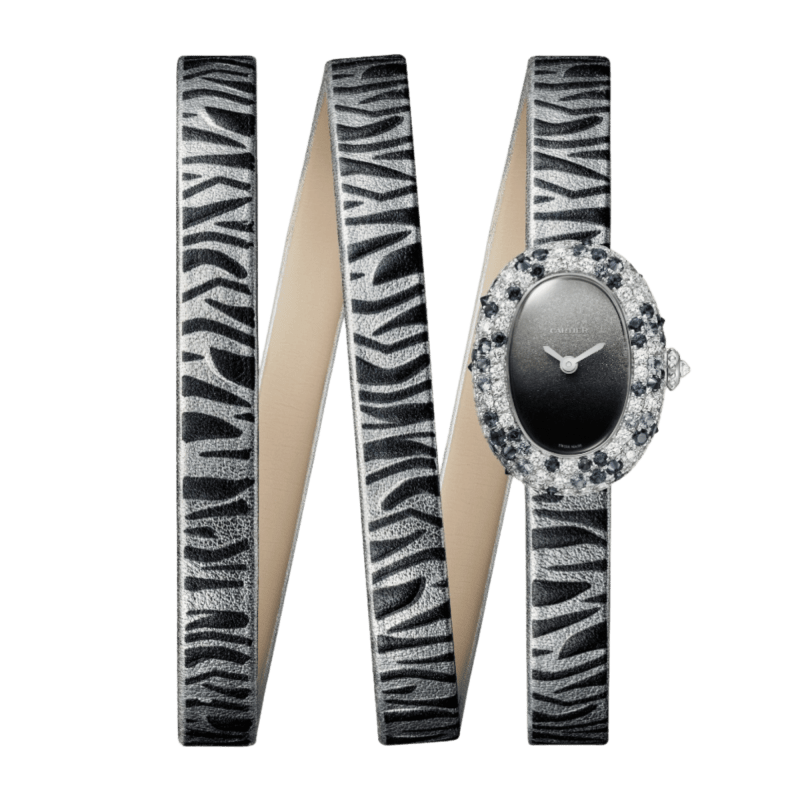 Photo of Baignoire de Cartier White Gold Diamond Black Dial 18mm