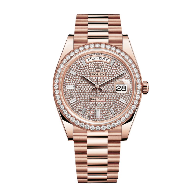 Photo of Day-Date Rose Gold Diamond Pave Dial 40mm