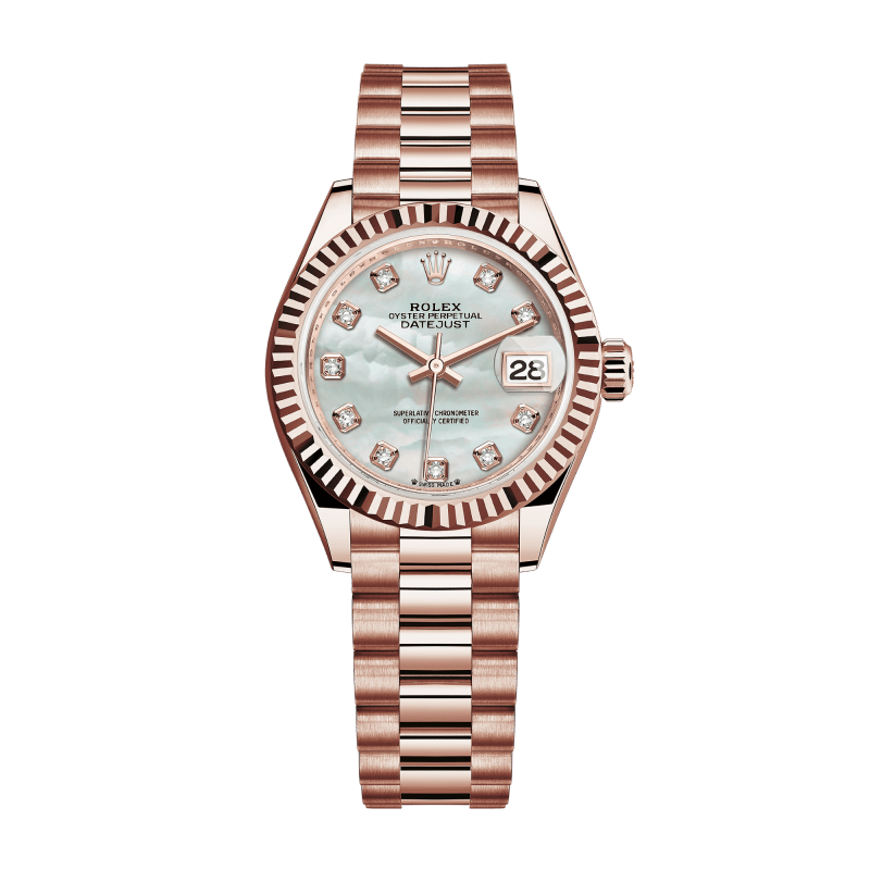 Rolex Lady-Datejust Rose Gold & Steel Jubilee Mother of Pearl Dial