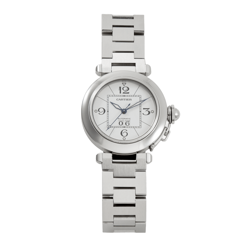 Photo of Pasha de Cartier Steel White Dial 35mm