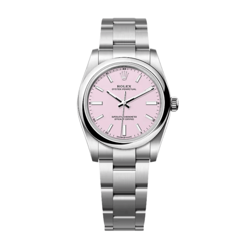 Rolex Oyster Perpetual Date Steel Silver Dial 34mm 115200-0006