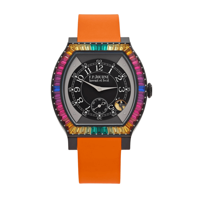 Photo of Élégante "Gino's Dream" Titanium Rainbow Black DIal 48mm