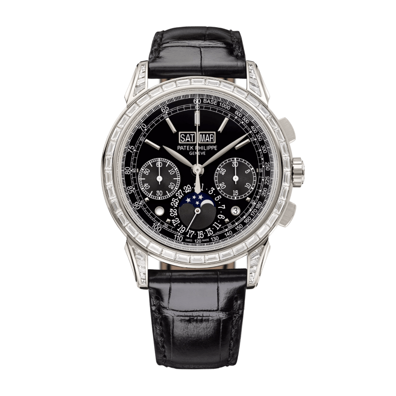 Photo of Perpetual Calendar Chronograph Platinum Diamond Black Dial 41mm