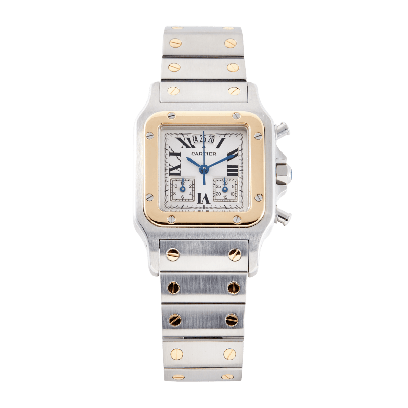 Photo of Santos Galbee Yellow Gold & Steel White Dial 29mm