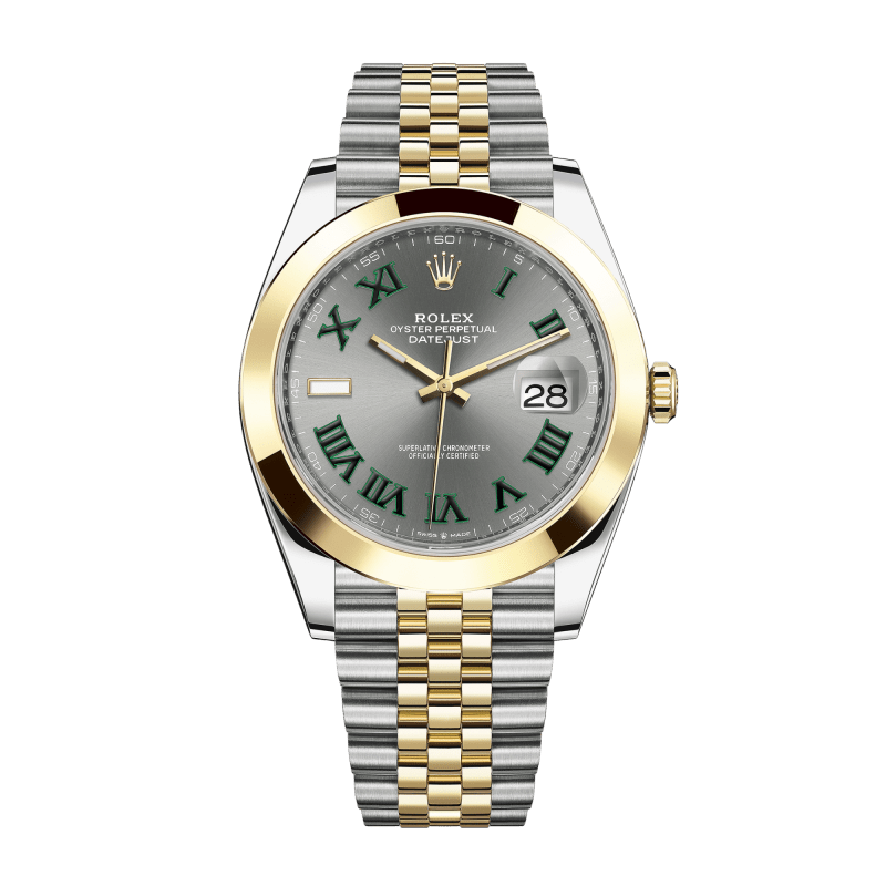 Photo of Datejust "Wimbledon" Yellow Gold & Steel Jubilee Grey Dial 41mm