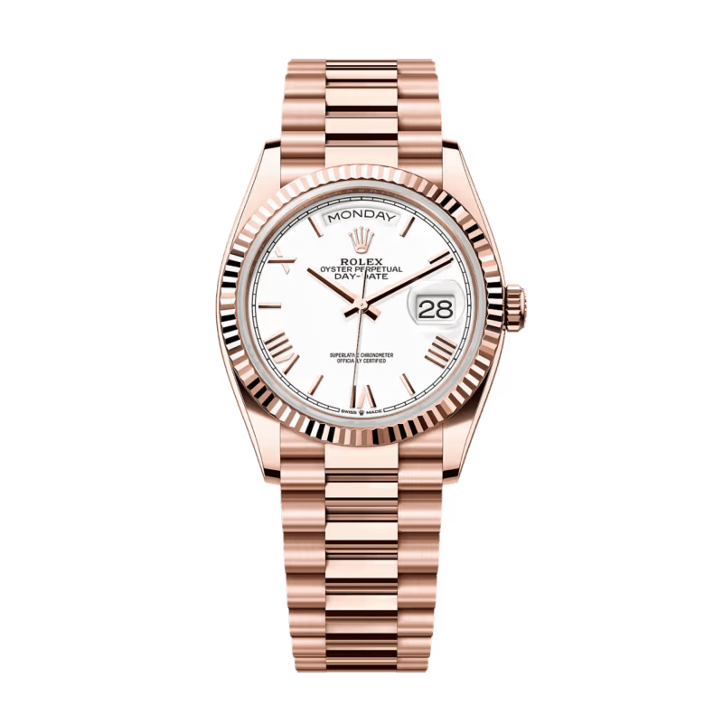 Photo of Day-Date Rose Gold White Dial 36mm
