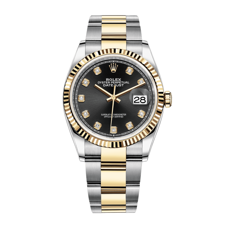 Photo of Datejust Yellow Gold & Steel Black Dial 36mm