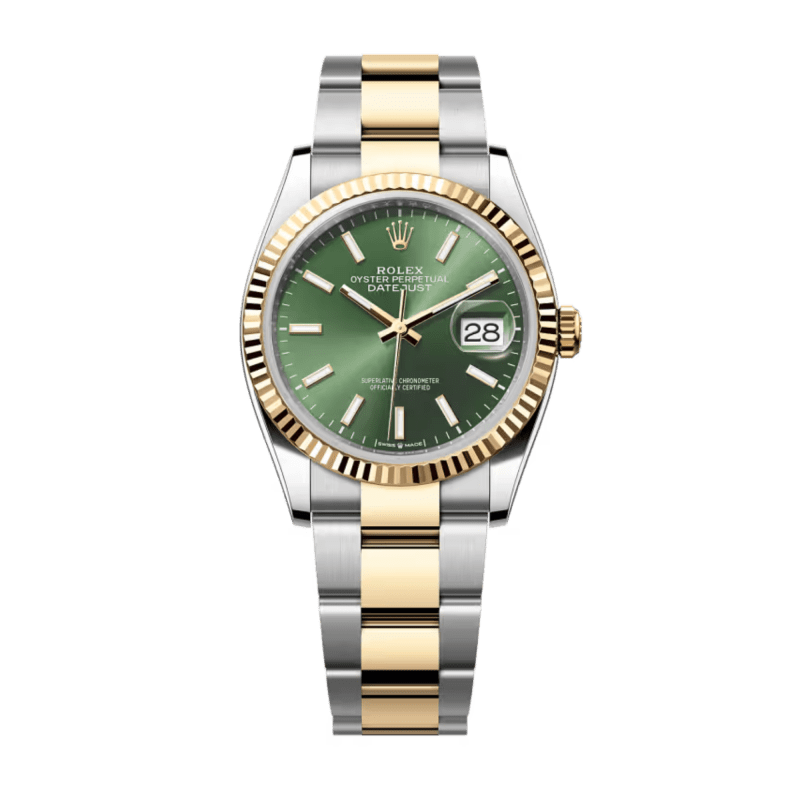 Photo of Datejust Yellow Gold & Steel Green Dial 36mm