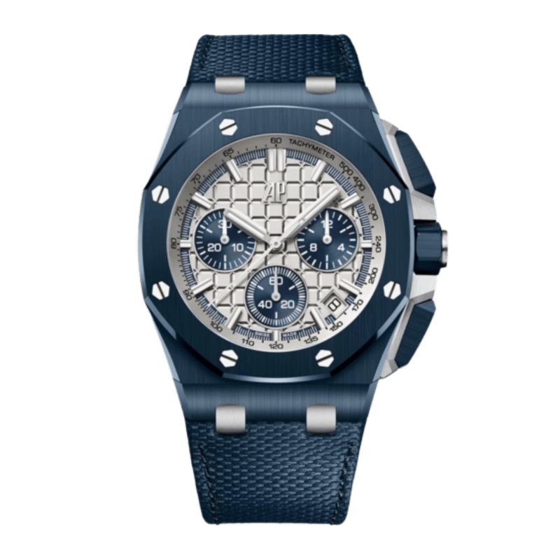 Photo of Royal Oak Offshore "Bleu Nuit, Nuage 50" Ceramic Beige Dial 43mm