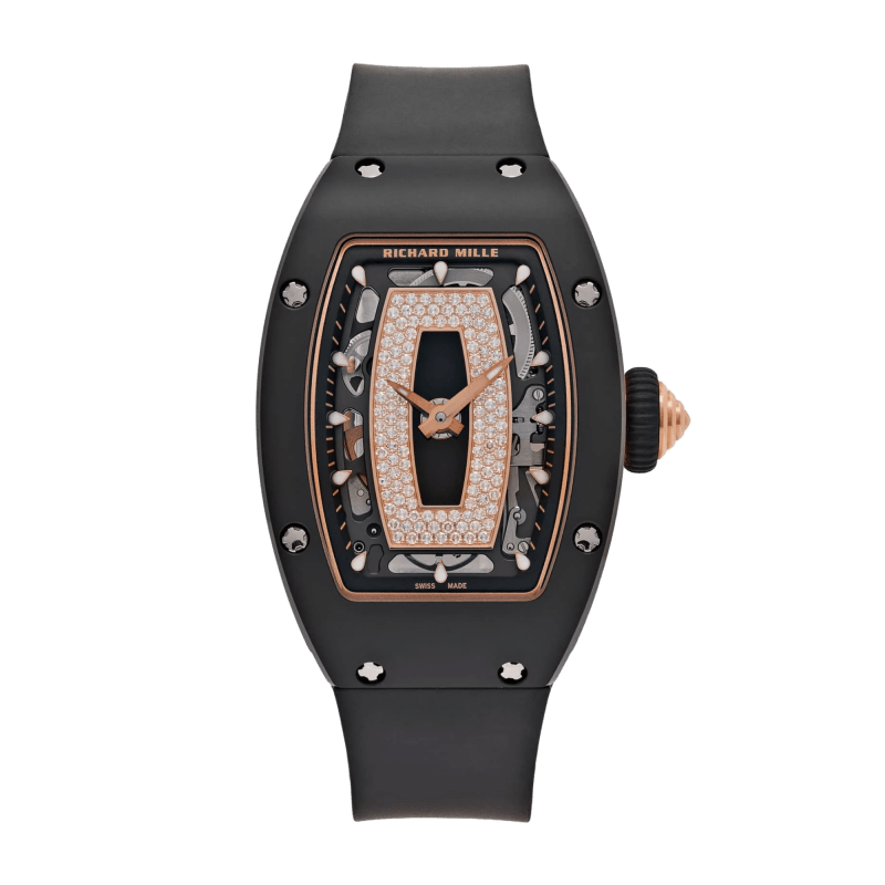 Photo of RM07-01 Ladies Ceramic Rose Gold Diamond