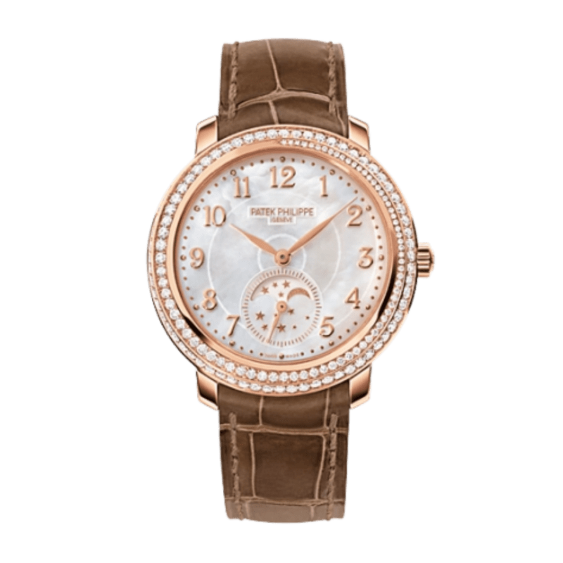Photo of Moonphase Rose Gold Diamond Mother of Pearl Dial 33mm