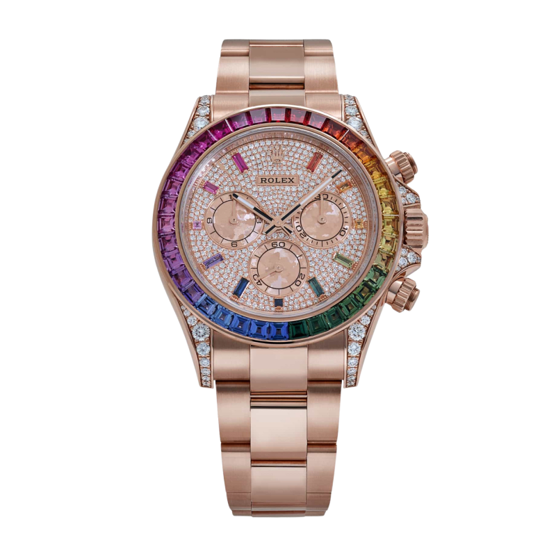 Photo of Daytona Rose Gold Rainbow Pave Dial 40mm