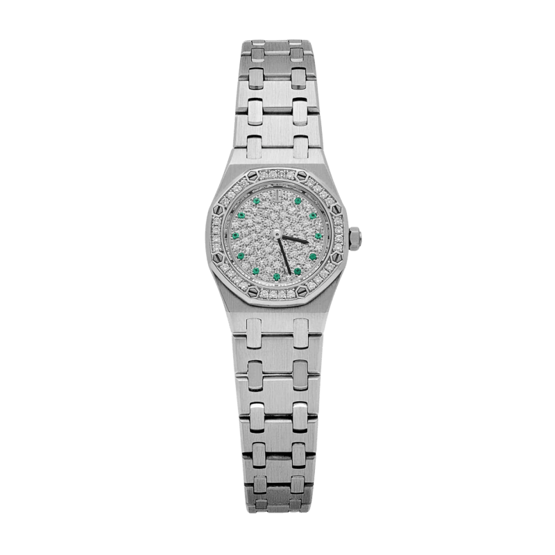 Photo of Royal Oak Ladies White Gold Diamond Pave Dial 20mm