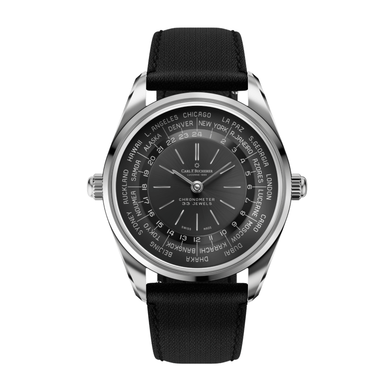 Photo of Heritage Worldtimer Steel Black Dial 39mm