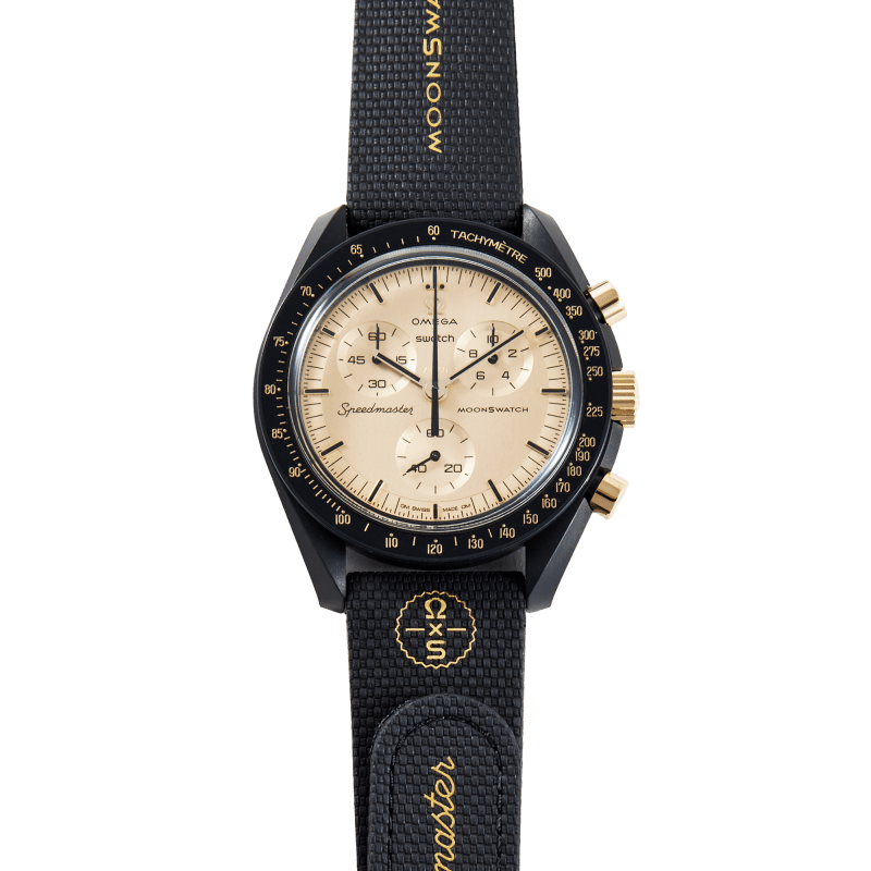 Photo of Moonswatch 1969 Bioceramic Moonshine Gold Dial 42mm