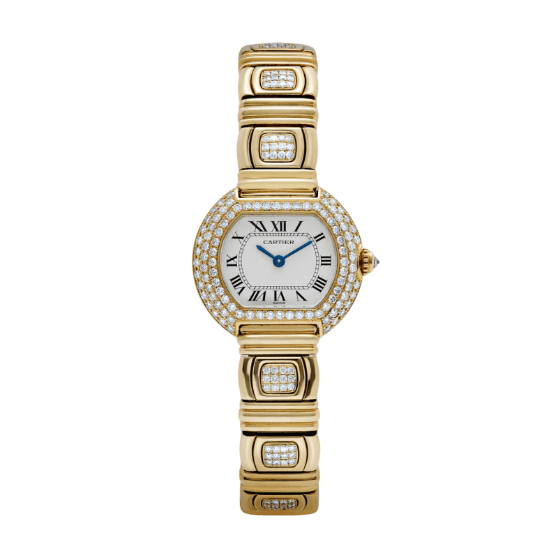 Photo of Ellipse Yellow Gold Diamond White Dial 26mm