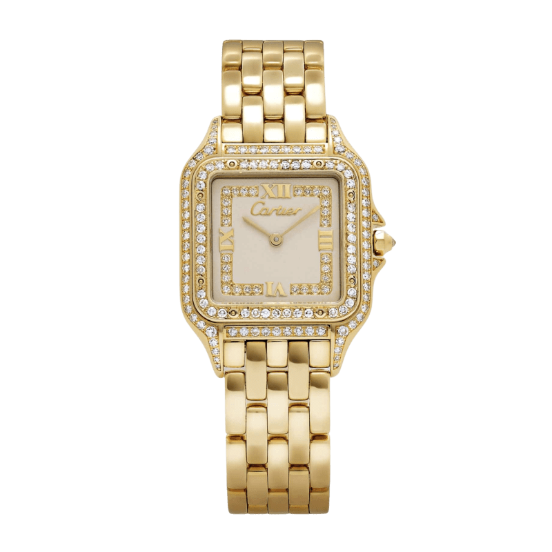 Photo of Panthère de Cartier Yellow Gold Diamond Silver Dial 27mm