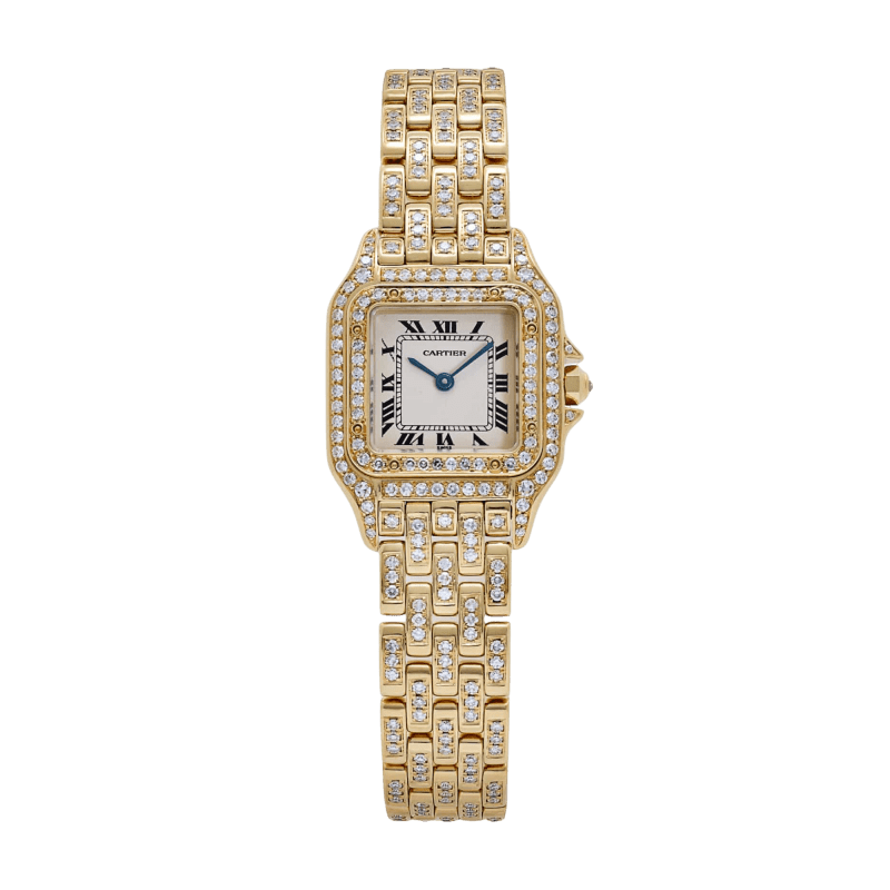 Photo of Panthère de Cartier Yellow Gold Diamond White Dial 22mm