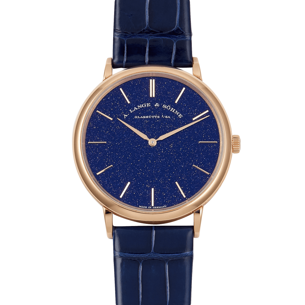 Photo of Saxonia Thin 40 Rose Gold Blue Aventurine Dial