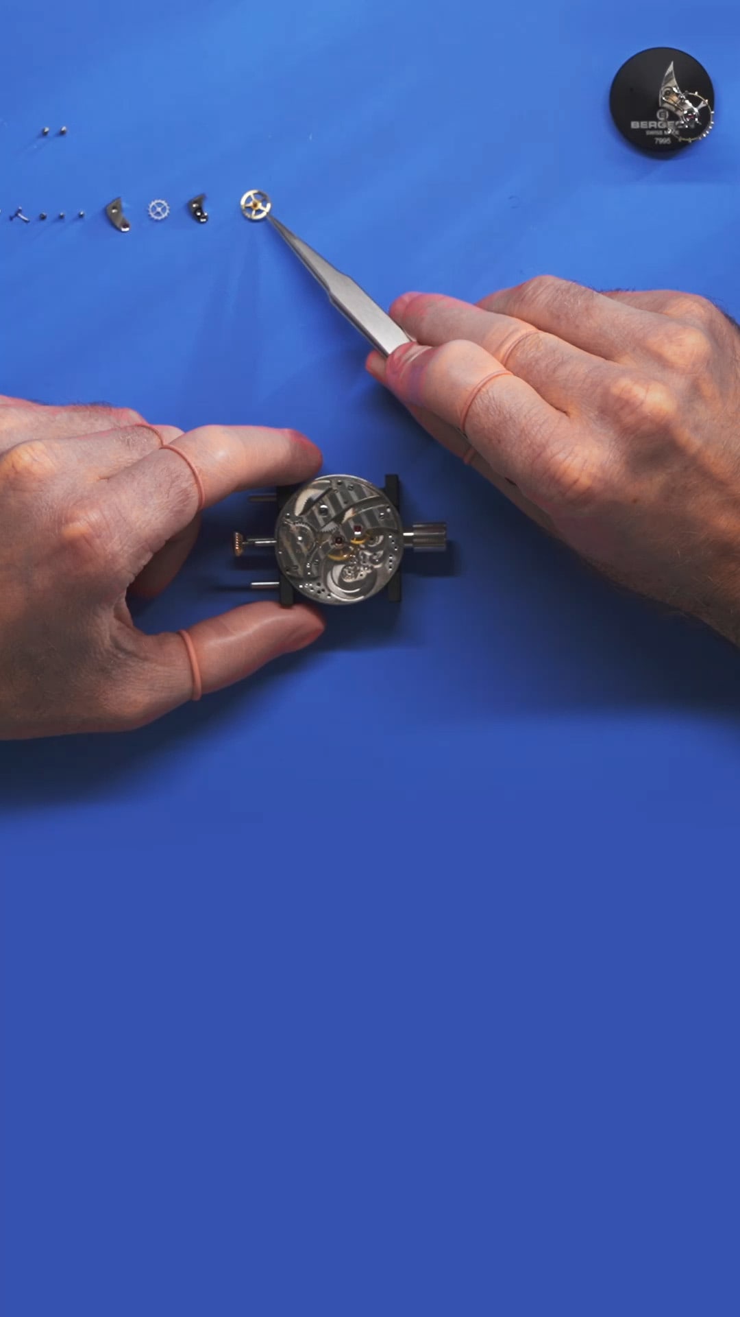 Illustration of Repair, restore, refurbish. Service your watch with us.