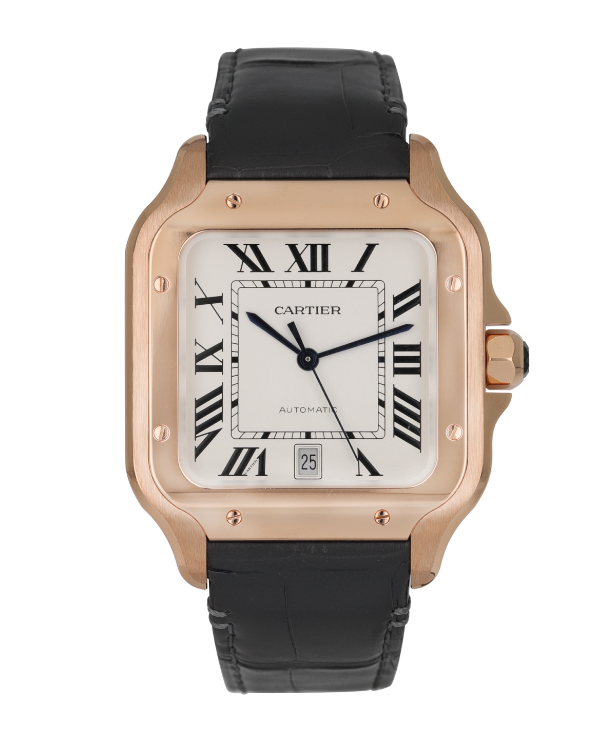 Cartier Santos de Cartier 49 Rose Gold White Dial WGSA0019 Wristcheck