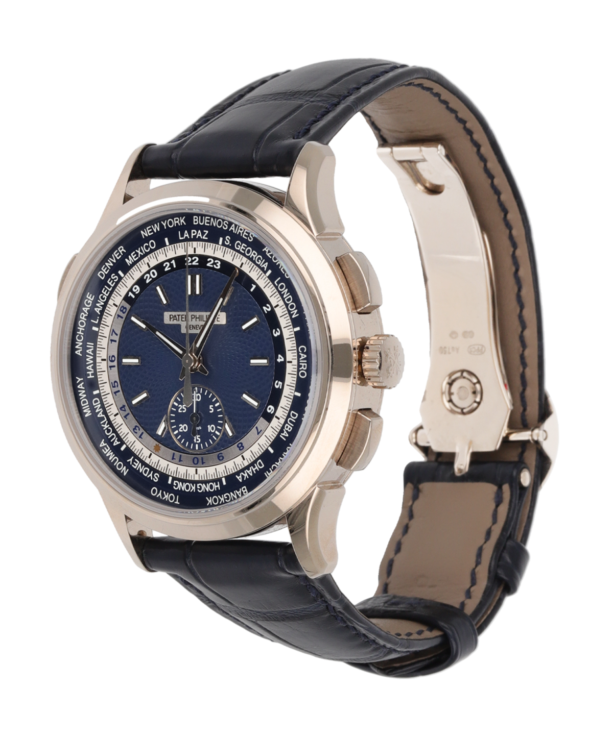  Complications World Time Chronograph White Gold Blue Dial "Hong Kong"