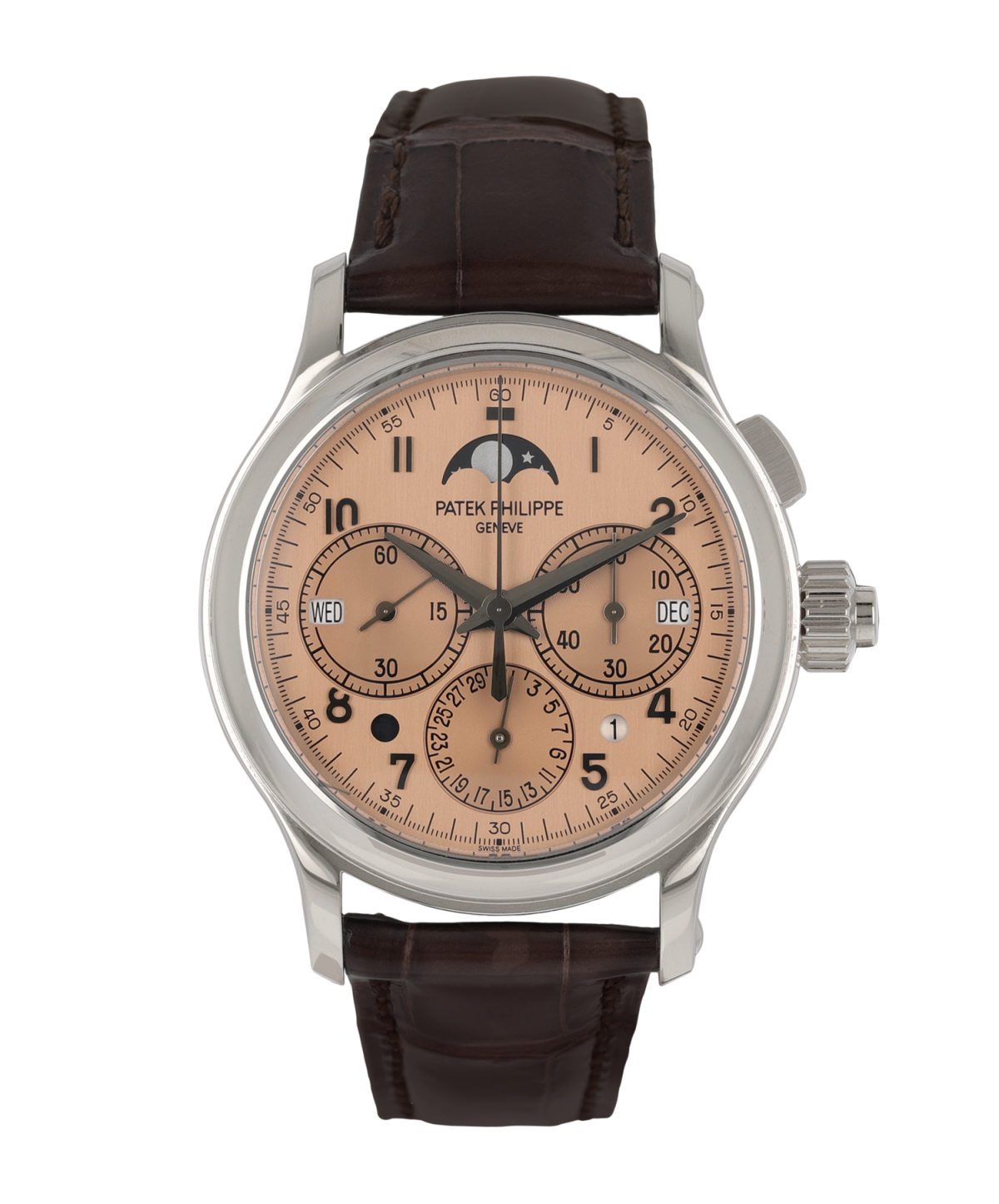 Perpetual Calendar Split-Second Monopusher Chronograph with Salmon dial