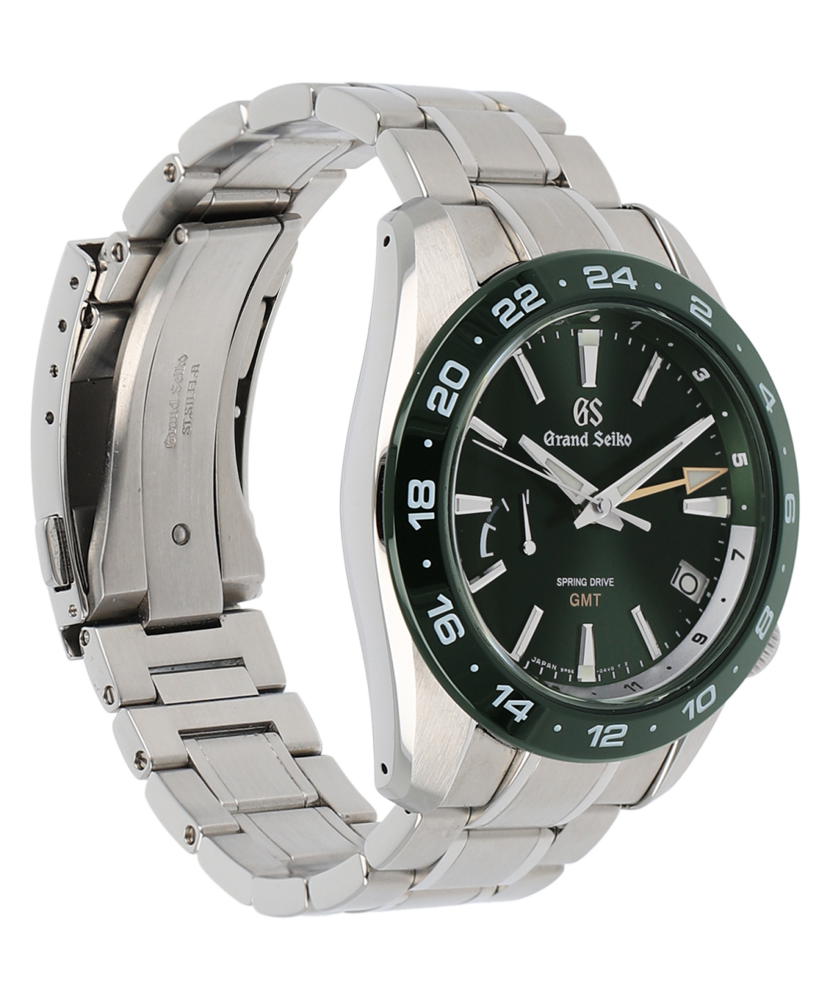 Spring Drive GMT Stainless Steel Green Dial