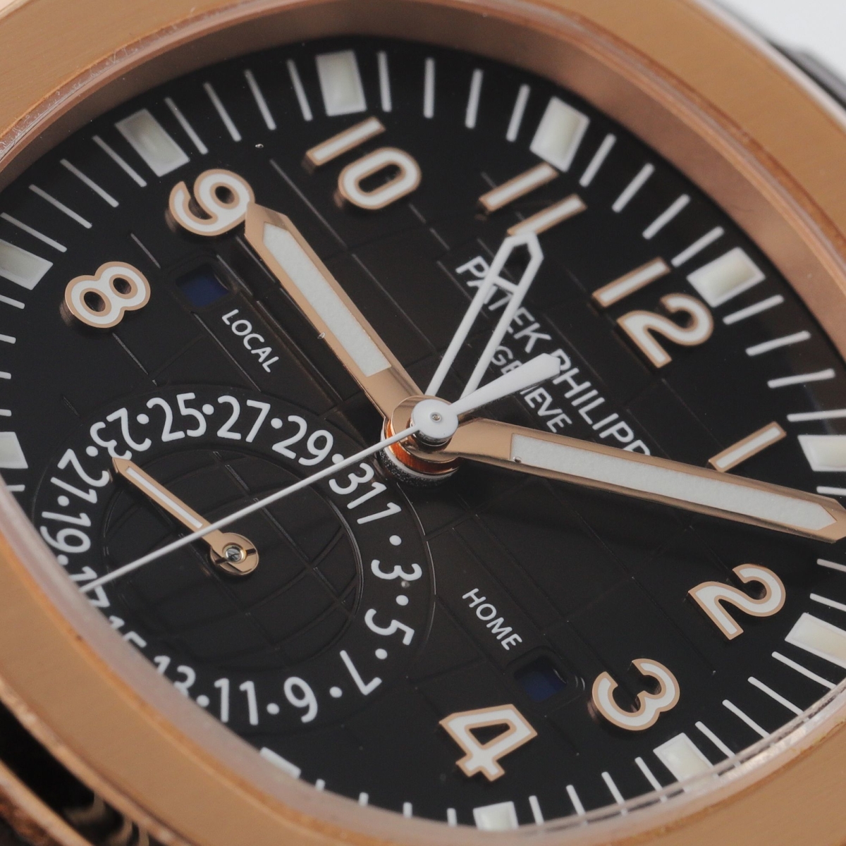 Aquanaut Travel Time Rose Gold Brown Dial