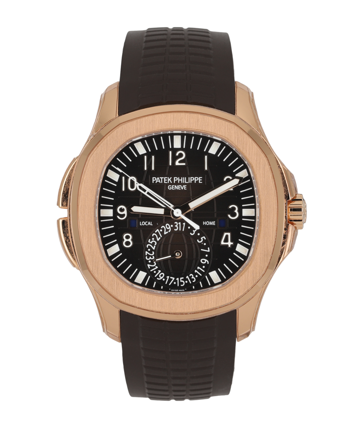 Aquanaut Travel Time Rose Gold Brown Dial