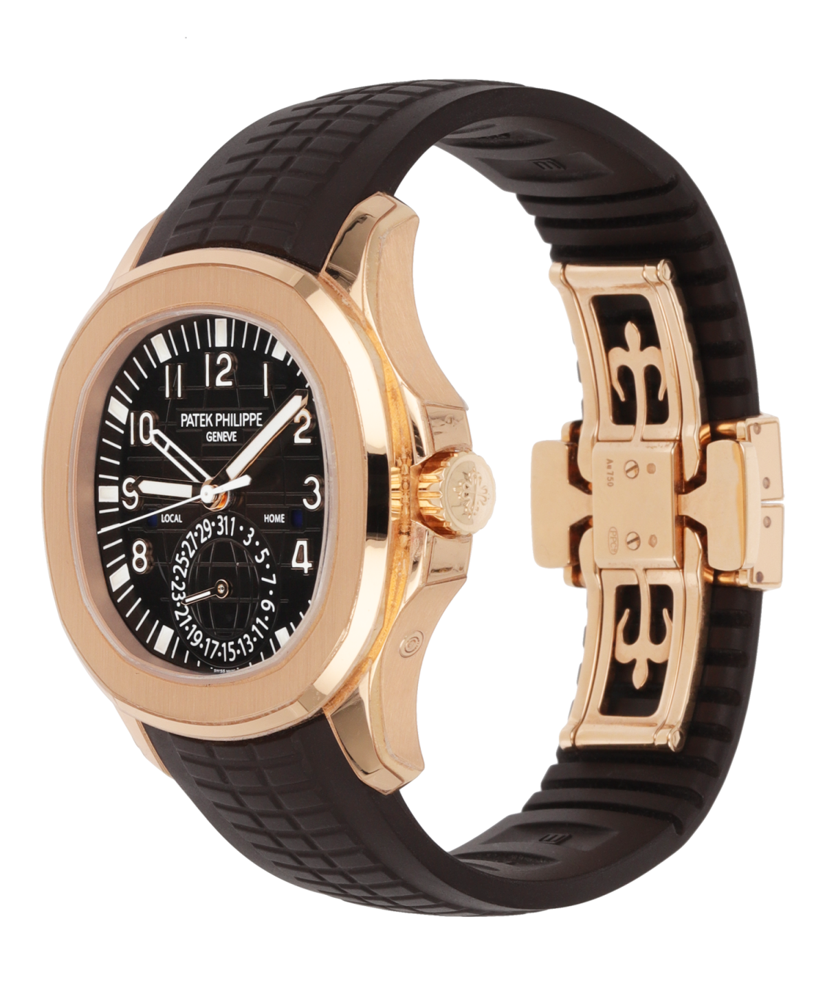 Aquanaut Travel Time Rose Gold Brown Dial