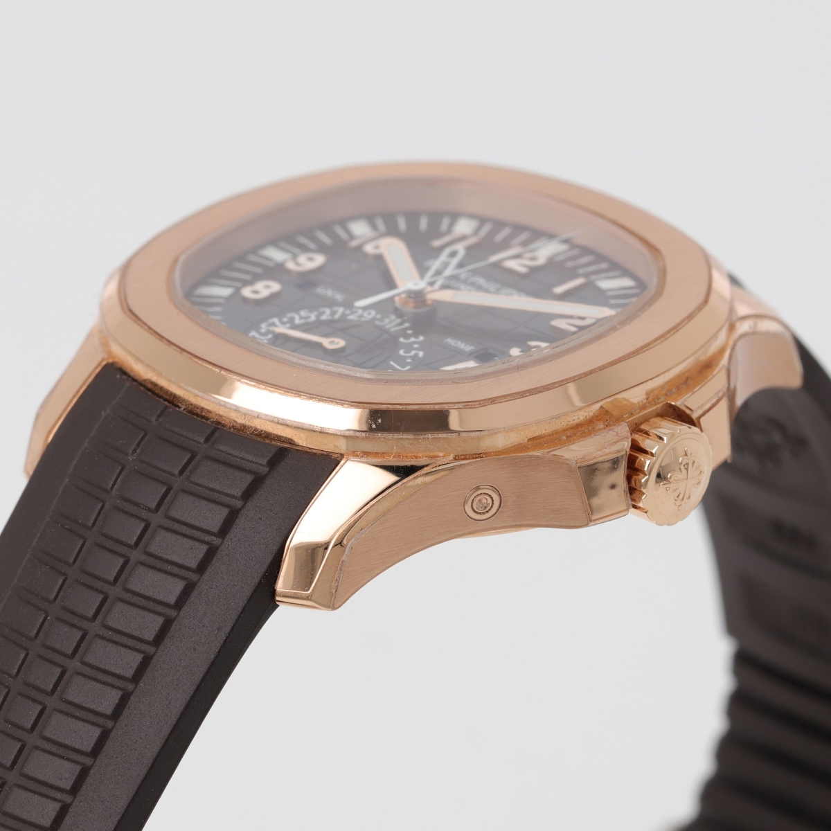 Aquanaut Travel Time Rose Gold Brown Dial