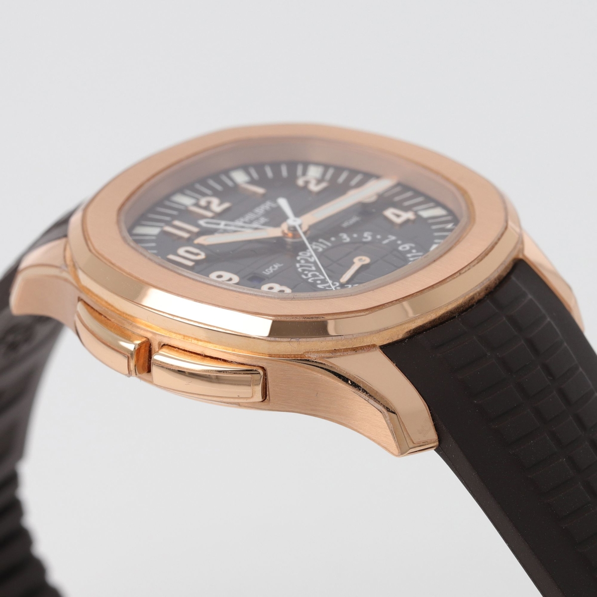 Aquanaut Travel Time Rose Gold Brown Dial