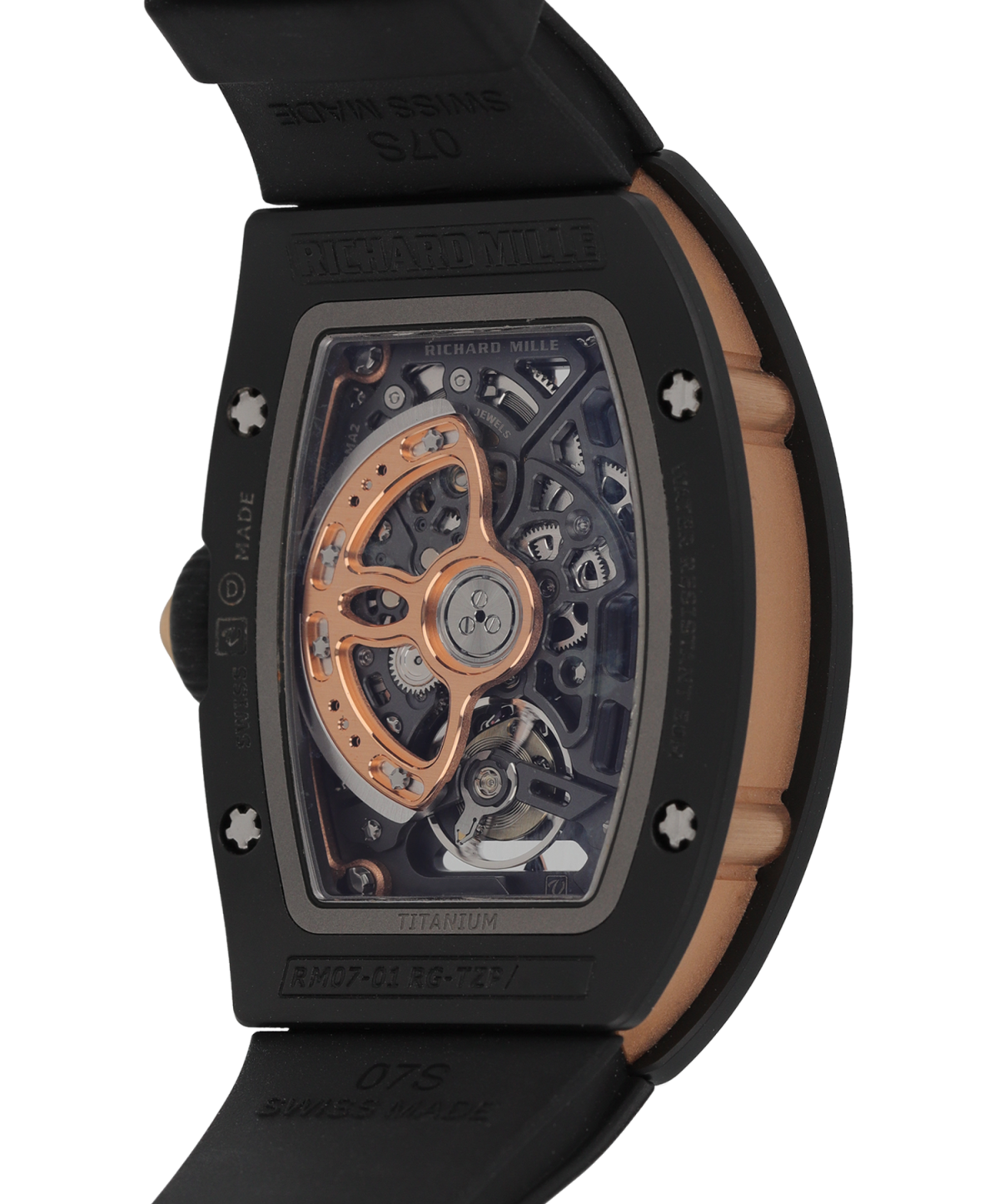 RM07-01 Black Ceramic & Rose Gold Onyx dial with diamonds