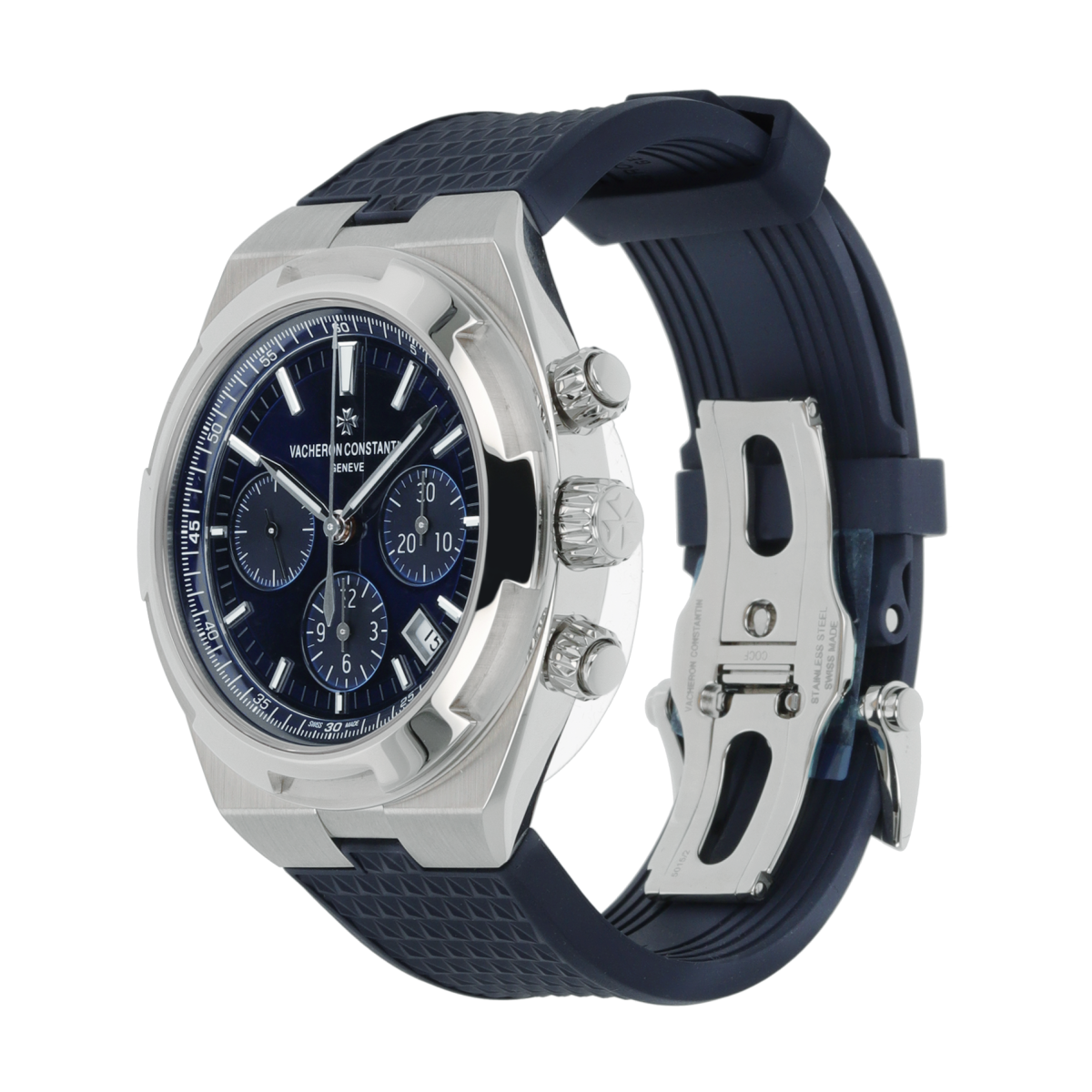 Overseas Chronograph Stainless Steel Blue Dial