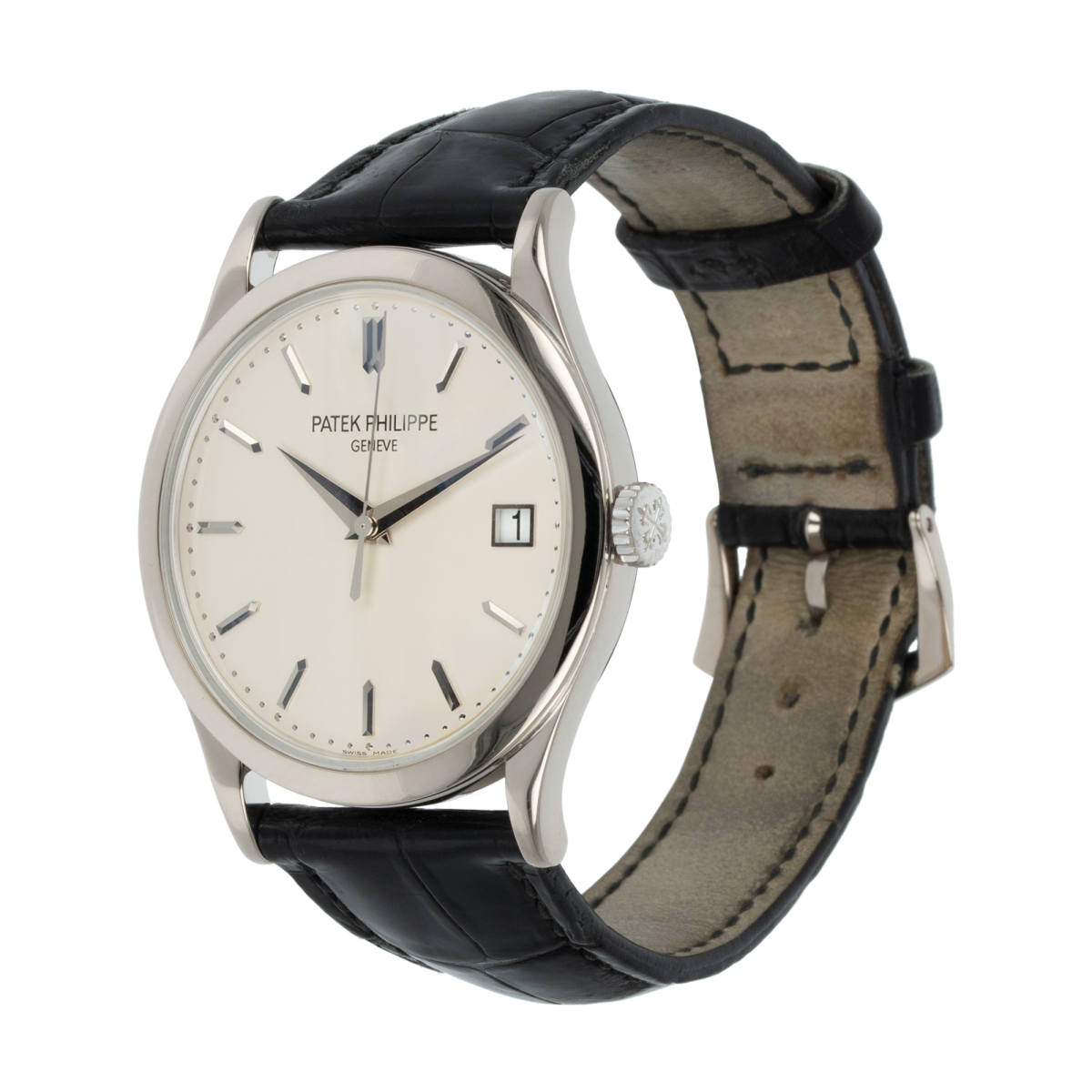 Calatrava 38 White Gold Silver Dial