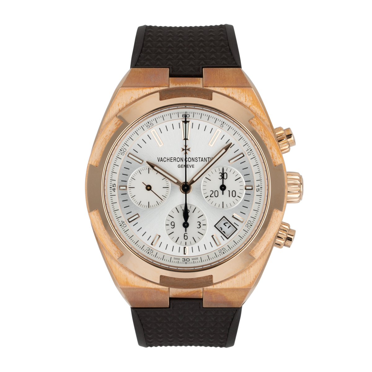 Overseas 41 Chronograph Rose Gold Silver Dial